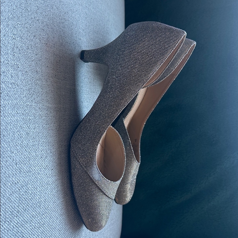 Naturalizer NS Comfort d’Orsay pump shimmering Metallic kitten heel ~2 in. *EUC* - Picture 11 of 11